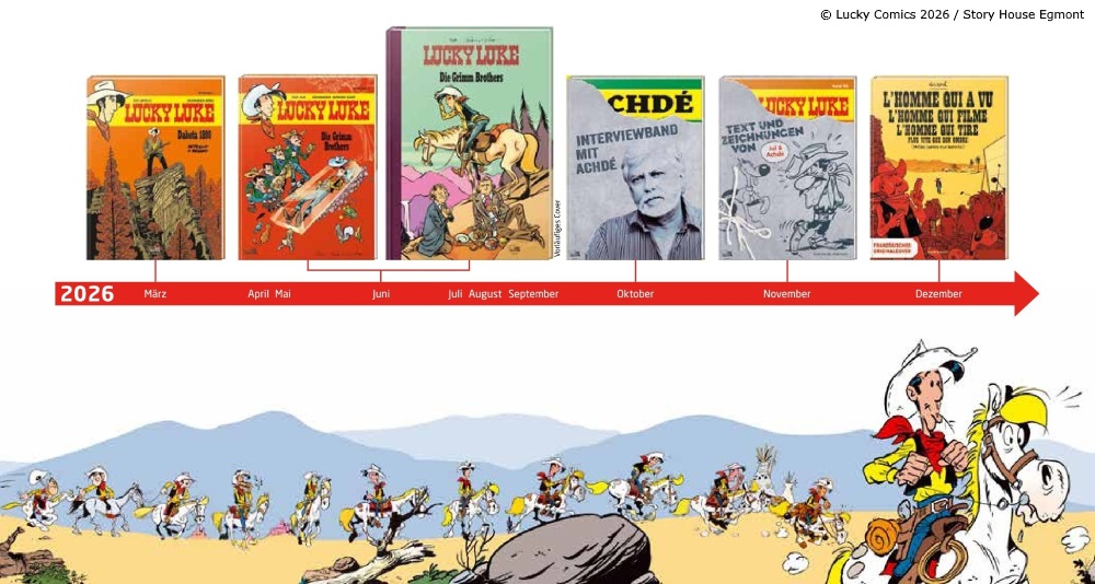Lucky Luke Jubiläumsjahr Neuerscheinungen